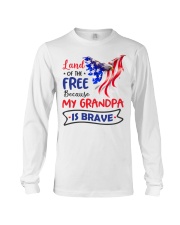 Eagle Land Of The F-ree Bcuz My Grandpa Is Brave Long Sleeve Tee tile