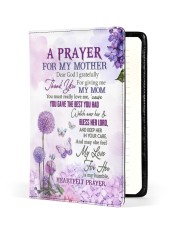 A Prayer For My Mother Dad To Daughter Medium - Leather Notebook front