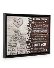 I Wish Turn Back The Clock Find U Soon Custom Name Floating Framed Canvas Prints Black tile