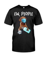 Ew People Dog Wearing A Face Mask Vizsla Premium Fit Mens Tee tile