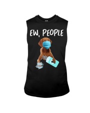 Ew People Dog Wearing A Face Mask Vizsla Sleeveless Tee tile