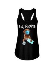 Ew People Dog Wearing A Face Mask Vizsla Ladies Flowy Tank tile