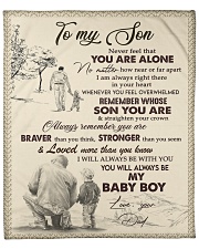 Never Feel That You Are Alone Dad To Son Fleece Blanket - 50" x 60" front