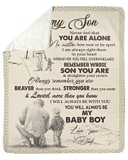 Never Feel That You Are Alone Dad To Son Sherpa Fleece Blanket tile