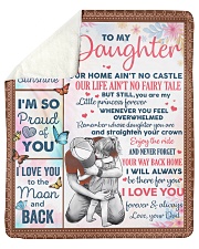 Our Home Ain't No Castle Dad To Daughter Sherpa Fleece Blanket tile