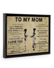 For All The Times I Forgot To Thank You To Mom Floating Framed Canvas Prints Black tile