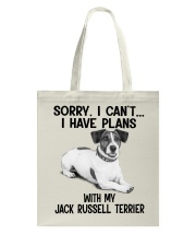 I have plans with my dog Jack Russell Terrier Tote Bag tile