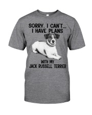 I have plans with my dog Jack Russell Terrier Classic T-Shirt front