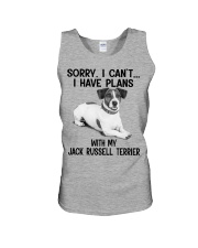 I have plans with my dog Jack Russell Terrier Unisex Tank tile