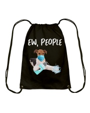 Ew People Dog Wearing A Face Mask Fox Terrier Drawstring Bag tile