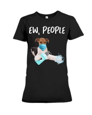 Ew People Dog Wearing A Face Mask Fox Terrier Premium Fit Ladies Tee tile