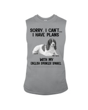 I have plans with my dog English Springer Spaniel Sleeveless Tee tile