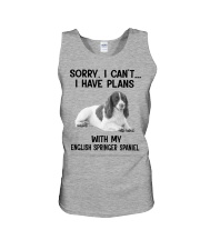 I have plans with my dog English Springer Spaniel Unisex Tank tile