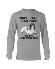 I have plans with my dog English Springer Spaniel Long Sleeve Tee tile