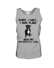 I have plans with dog Staffordshire Bull Terrier Unisex Tank tile