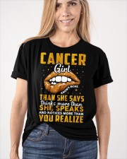 Zodiac Cancer Girl Knows More Than She Says Classic T-Shirt apparel-classic-tshirt-lifestyle-front-101