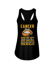 Zodiac Cancer Girl Knows More Than She Says Ladies Flowy Tank tile