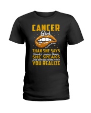 Zodiac Cancer Girl Knows More Than She Says Ladies T-Shirt tile