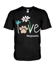 Dog Mom Life - Love V-Neck T-Shirt tile