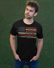 Husband Daddy Protector Hero Veteran Classic T-Shirt apparel-classic-tshirt-lifestyle-front-43