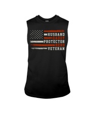 Husband Daddy Protector Hero Veteran Sleeveless Tee tile