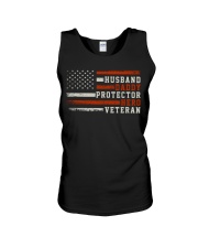 Husband Daddy Protector Hero Veteran Unisex Tank tile
