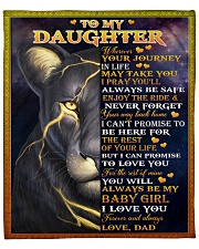Wherever Your Journey In Life Dad To Daughter Fleece Blanket - 50" x 60" front