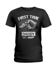 First Time Daddy Est 2021 Daughter To Dad Ladies T-Shirt tile