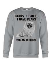 I have plans with my dog Pekingese Crewneck Sweatshirt tile