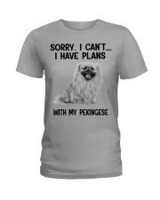 I have plans with my dog Pekingese Ladies T-Shirt tile