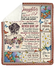Inside This Blanket Piece Of My Heart To Daughter Sherpa Fleece Blanket tile