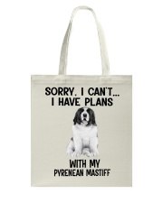 I have plans with my dog Pyrenean Mastiff Tote Bag tile
