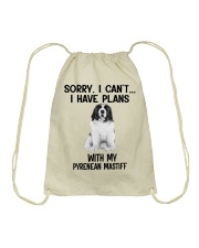I have plans with my dog Pyrenean Mastiff Drawstring Bag tile
