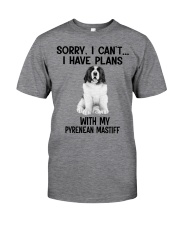 I have plans with my dog Pyrenean Mastiff Classic T-Shirt front