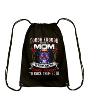 Tough Enough To Be A Mom And Step Mom- Lion To Mom Drawstring Bag tile
