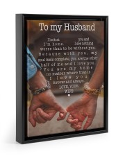 I Look At You And I'm Home Wife To Husband Floating Framed Canvas Prints Black tile