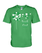 Irish Girl Patrick's Day V-Neck T-Shirt tile