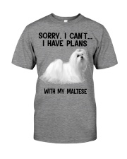 I have plans with my dog Maltese Premium Fit Mens Tee tile