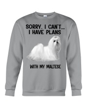 I have plans with my dog Maltese Crewneck Sweatshirt tile