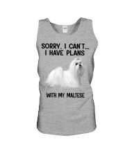 I have plans with my dog Maltese Unisex Tank tile