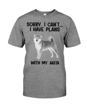 I have plans with my dog Akita Premium Fit Mens Tee tile