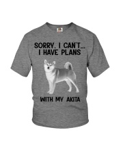 I have plans with my dog Akita Youth T-Shirt tile
