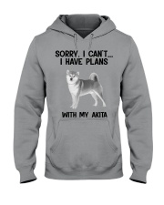I have plans with my dog Akita Hooded Sweatshirt tile
