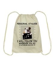 Personal Stalker Bulldog Drawstring Bag tile