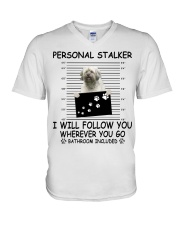 Personal Stalker Havanese V-Neck T-Shirt tile