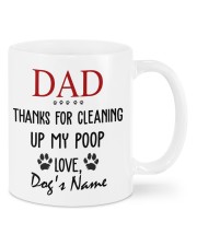 Personalized Name funny Dog Dad picking poop Mug front