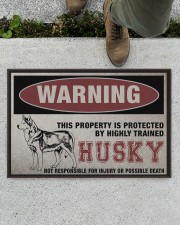 Husky This Property Is Protected Doormat 22.5" x 15" aos-doormat-22-5x15-lifestyle-front-01