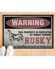 Husky This Property Is Protected Doormat 22.5" x 15" aos-doormat-22-5x15-lifestyle-front-03