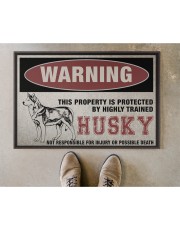 Husky This Property Is Protected Doormat 22.5" x 15" aos-doormat-22-5x15-lifestyle-front-04