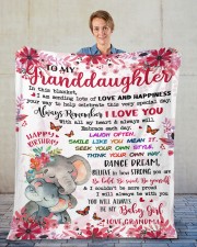 In This Blanket Grandma To Granddaughter Fleece Blanket - 50" x 60" aos-coral-fleece-blanket-50x60-lifestyle-front-01